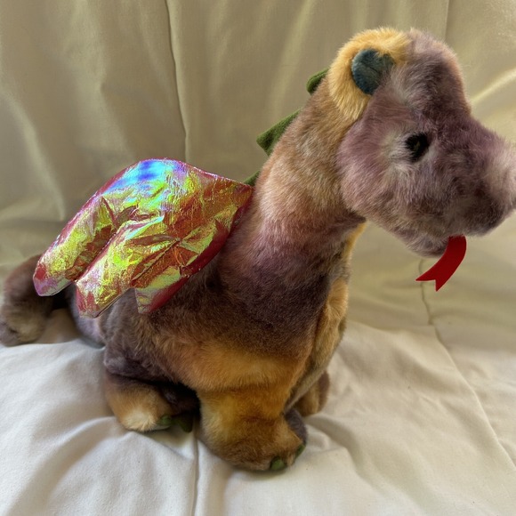 Vintage Ty Beanie Buddy Scorch The‎ Dragon 1999 14" Multi Plush Stuffed Toy - Picture 4 of 8